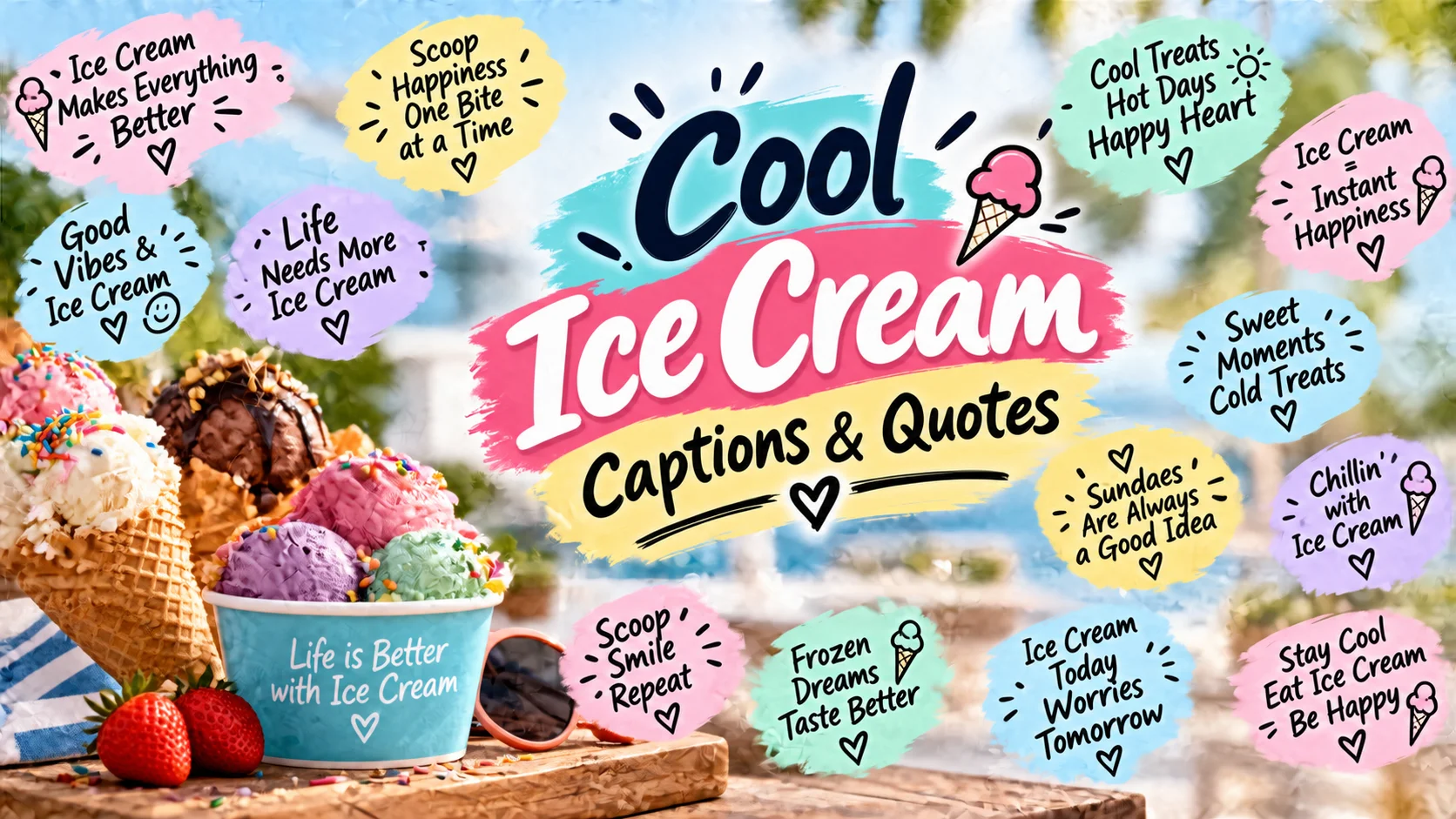 Cool Ice Cream Captions And Quotes