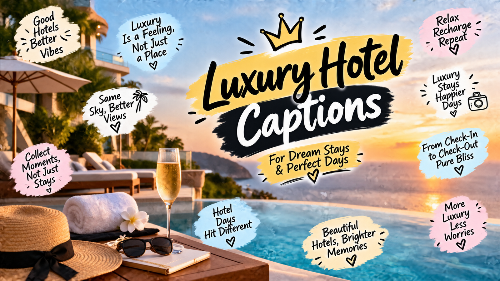 Luxury Hotel Captions